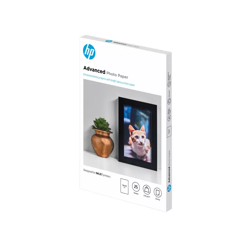 HP Advanced Photo Paper Glossy 250 g/m2 10 x 15 cm (101 x 152 mm) 25 arkkia