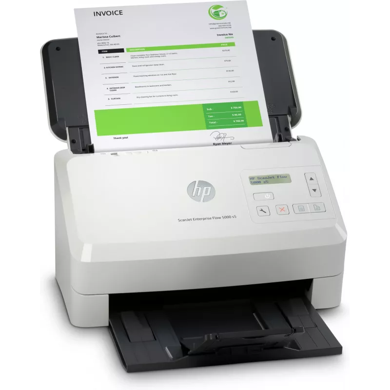 HP Scanjet Enterprise Flow 5000 s5 arkinsyöttöskanneri 600 x 600 DPI A4 valkoinen