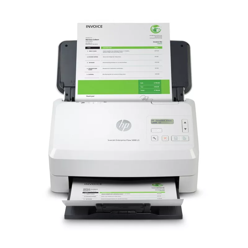 HP Scanjet Enterprise Flow 5000 s5 arkinsyöttöskanneri 600 x 600 DPI A4 valkoinen