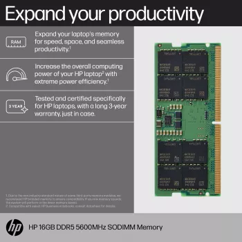 HP DDR5 -moduuli - 16 GB - SO DIMM 262-PIN - 5600 MHz / PC5-44800