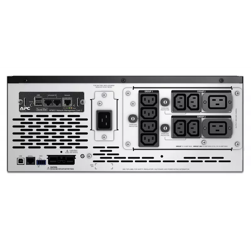 APC Smart-UPS X SMX3000HVNC - 3000VA, 8x C13 + 2x C19 -pistorasia, USB, laajennettava käyntiaika, matala asennussyvyys, NMC