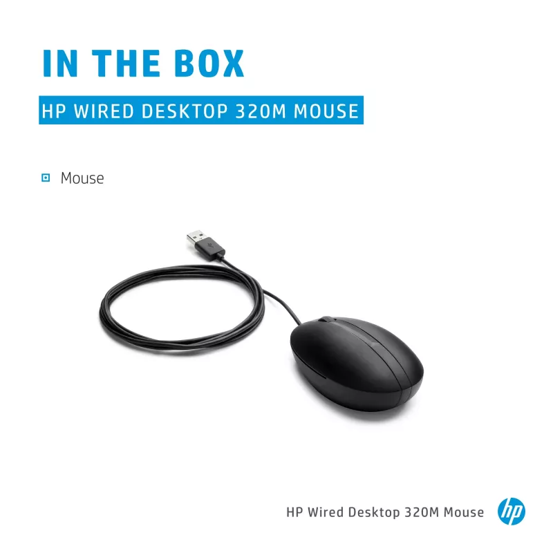 Hiiri HP 9VA80AA musta USB
