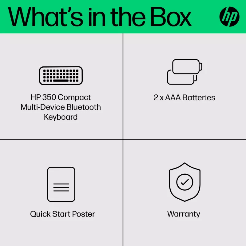 HP 350 kompakti monilaitteinen Bluetooth-näppäimistö
