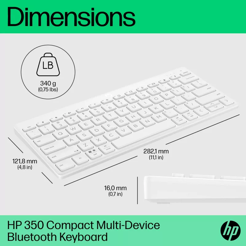 HP 350 kompakti monilaitteinen Bluetooth-näppäimistö