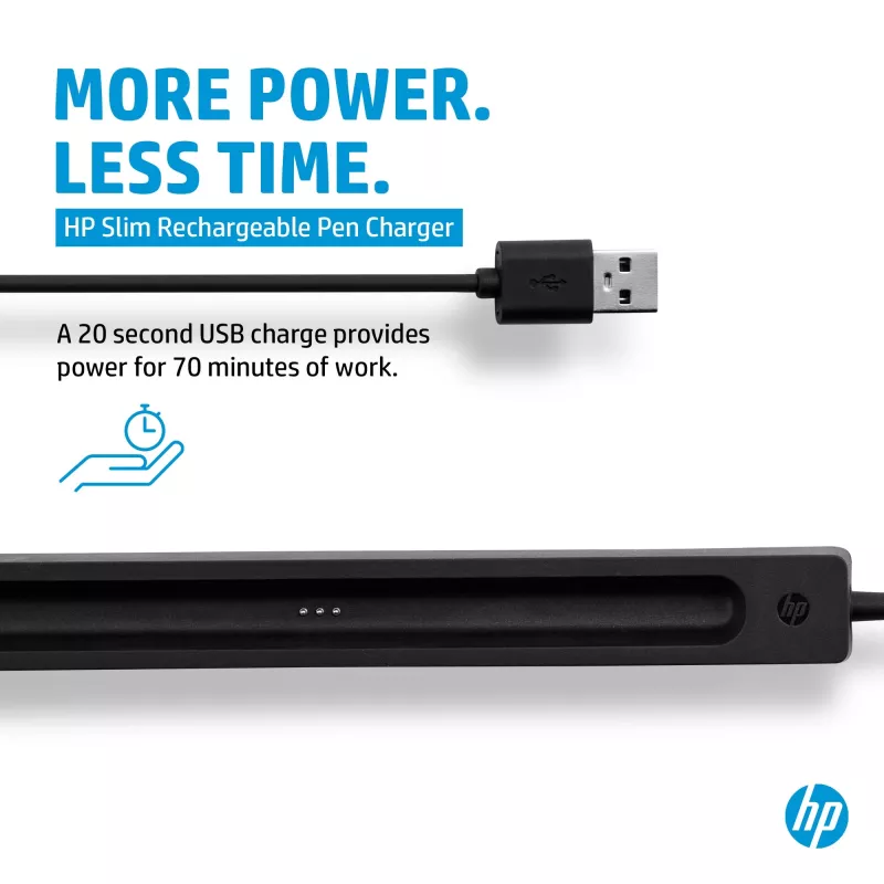 HP ladattavan Slim Pen -kynän laturi (4X491AA), USB-A