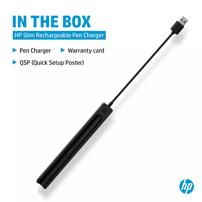 HP ladattavan Slim Pen -kynän laturi (4X491AA), USB-A