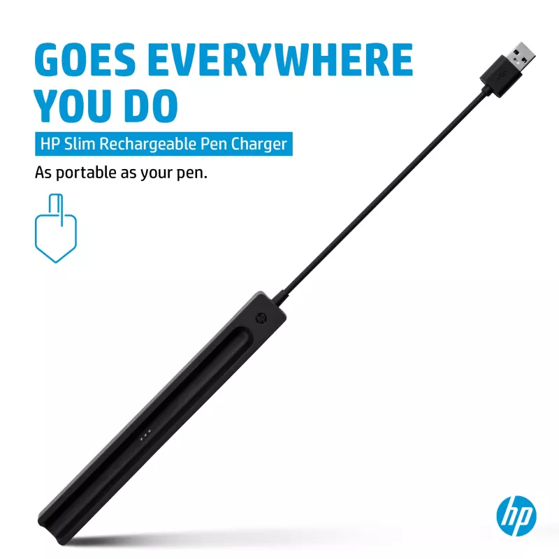 HP ladattavan Slim Pen -kynän laturi (4X491AA), USB-A