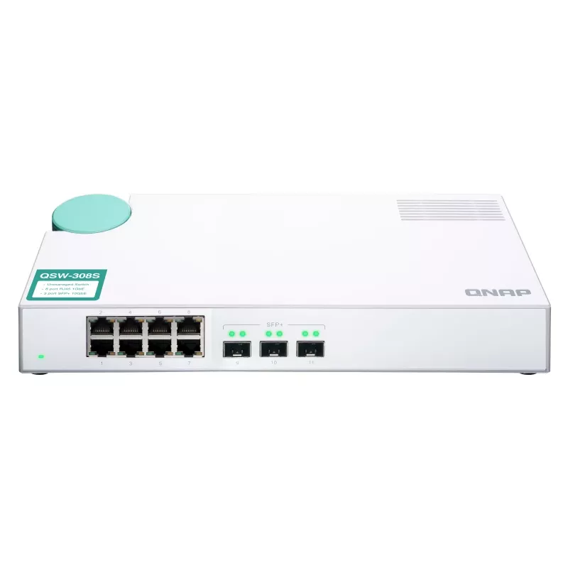 QNAP QSW-308S verkkokytkin hallitsematon Gigabit Ethernet (10/100/1000) valkoinen
