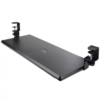 StarTech.com pöydänalainen näppäimistötaso, kiinnitettävä ergonominen näppäimistöteline, enintään 12 kg, ulosvedettävä näppäimistö- ja hiiritaso C-puristimilla, korkeussäädettävä näppäimistötaso (100/120/140 mm)