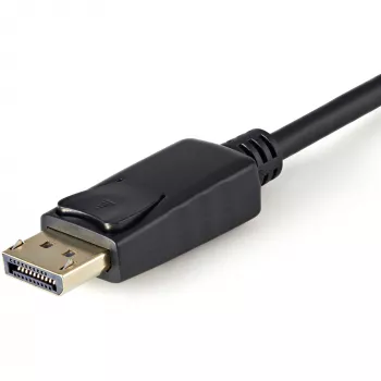StarTech.com DP2VGAMM3B aktiivinen DisplayPort–VGA-sovitinkaapeli, 3 jalkaa (1 m), 1920x1200, lukittuva DP-liitin, musta