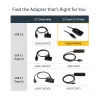 StarTech.com SATA–USB-kaapeli – USB 3.1 (10 Gbit/s) – UASP, musta, aktiviteetti, käyttö, CE, FCC, ASMedia – ASM1351, 12 V, 0–60 °C