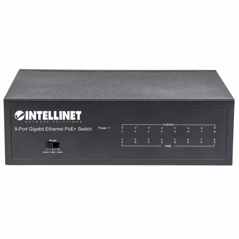 Hallittava kytkin Intellinet 8-porttinen Gigabit Ethernet PoE+