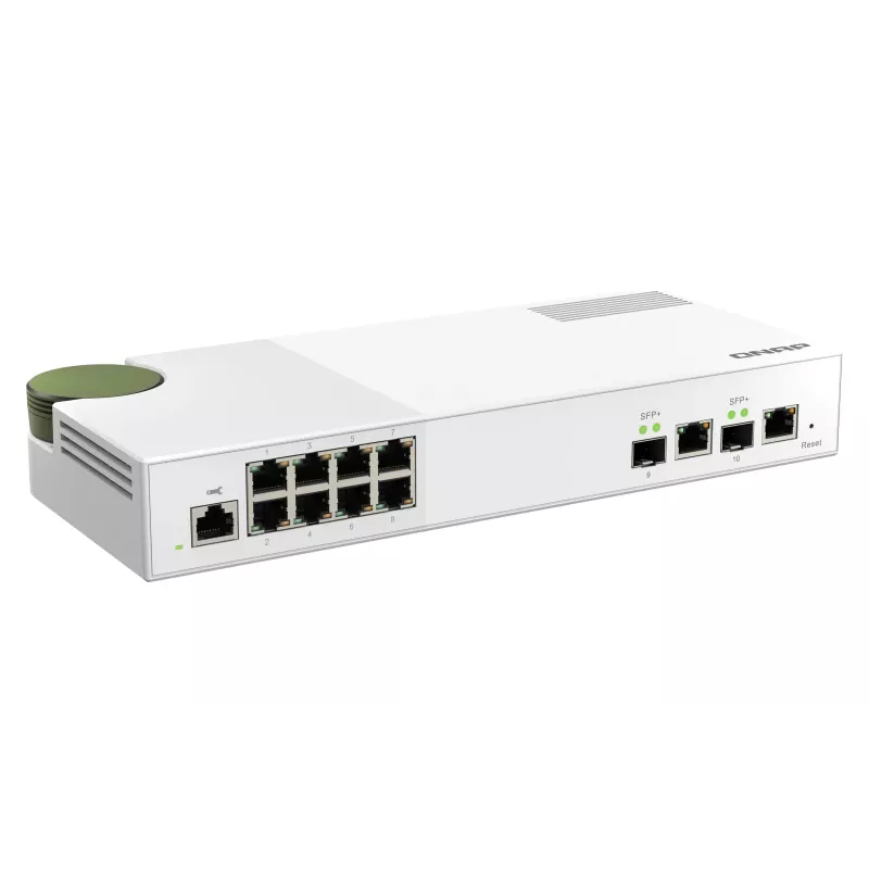 QNAP QSW-M2108-2C verkkokytkin Managed L2 2.5G Ethernet (100/1000/2500) harmaa, valkoinen