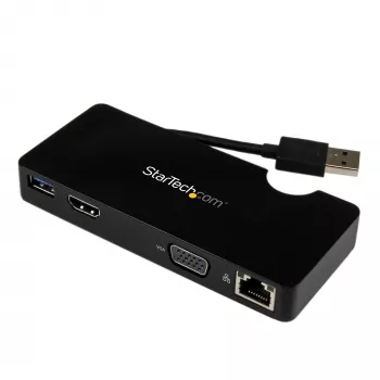 StarTech.com matkatelakointiasema kannettaville – HDMI tai VGA – USB 3.0