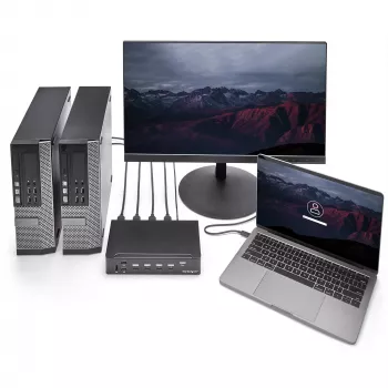 StarTech.com 4-porttinen HDMI KVM-kytkin - USB 3.0 - 1080p, 1920 x 1080 pikseliä, rack-asennus, musta