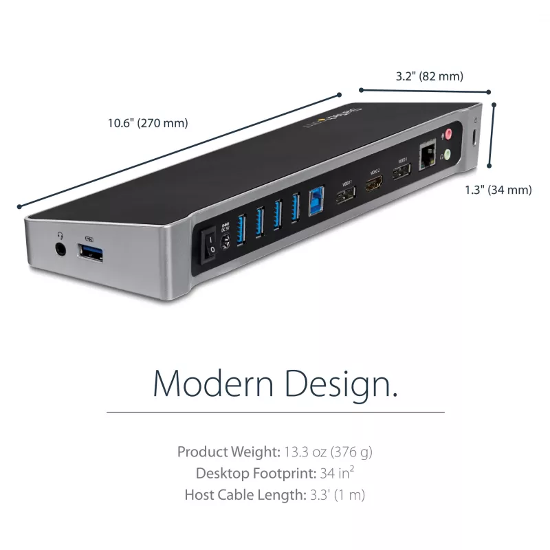 StarTech.com kolmen näytön USB 3.0 -telakointiasema - 1x HDMI - 2x DisplayPort