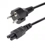 StarTech.com 3m kannettavan tietokoneen virtajohto, EU Schuko C5, 2,5A 250V, 18AWG, kannettavan tietokoneen varavirtajohto, virtalähteen johto, kannettavan tietokoneen latausjohto, kleeblatt-/mickey-hiiren virtajohto