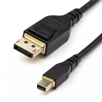 StarTech.com 3 ft (1 m) VESA-sertifioitu Mini DisplayPort - DisplayPort 1.4 -kaapeli – 8K 60 Hz HBR3 HDR – Super UHD mDP - DP 1.4 -kaapeli – ohut (34 AWG) Ultra HD 4K 120 Hz – näytön/videon kaapeli