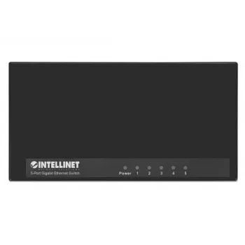 Intellinet 5-porttinen Gigabit Ethernet -kytkin työpöytäkoko, muovi, IEEE 802.3az (Energy Efficient Ethernet), musta