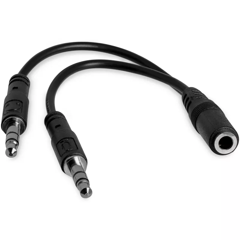 StarTech.com 3,5 mm 4-asentoinen - 2x 3-asentoinen 3,5 mm kuulokejakoadapteri – naaras/uros