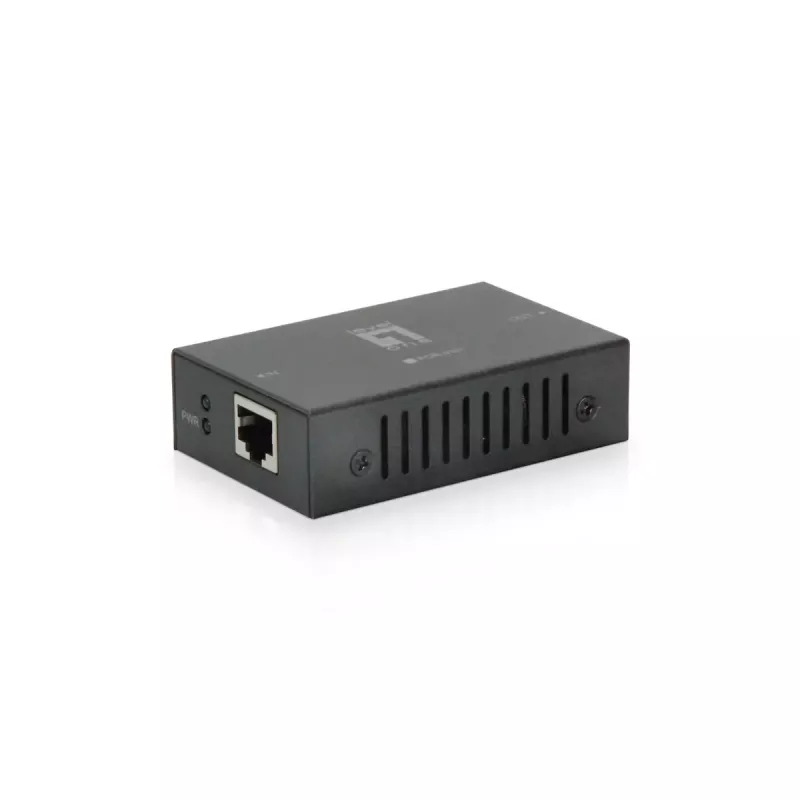 LevelOne POR-0101 PoE+-toistin, 2x Fast Ethernet, 10Base-T/100Base-TX, jopa 100 m, harmaa