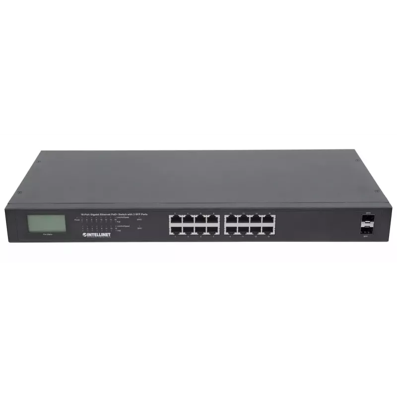 Hallitsematon kytkin Intellinet 16-Port Gigabit Ethernet PoE+ 370W
