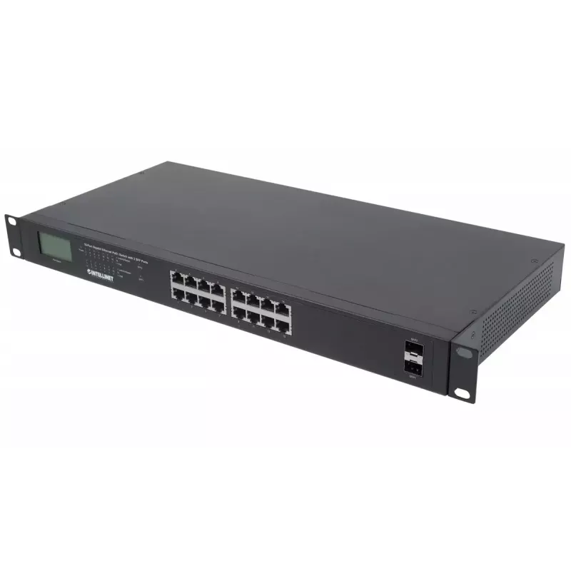 Hallitsematon kytkin Intellinet 16-Port Gigabit Ethernet PoE+ 370W