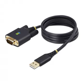 StarTech.com 3 ft (1 m) USB - sarja-adapterikaapeli, COM-säilytys, vaihdettavat ruuvit/mutterit, USB-A - DB9 RS232, FTDI IC, ESD-suoja, Windows/macOS/Linux