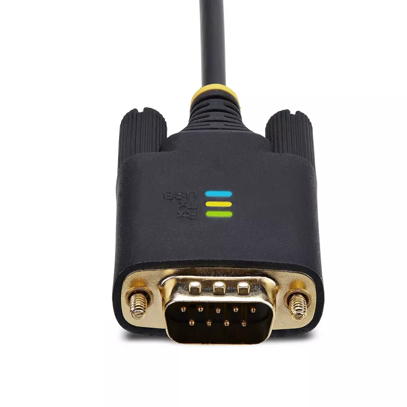 StarTech.com 3 ft (1 m) USB - sarja-adapterikaapeli, COM-säilytys, vaihdettavat ruuvit/mutterit, USB-A - DB9 RS232, FTDI IC, ESD-suoja, Windows/macOS/Linux