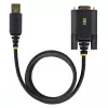 StarTech.com 3 ft (1 m) USB - sarja-adapterikaapeli, COM-säilytys, vaihdettavat ruuvit/mutterit, USB-A - DB9 RS232, FTDI IC, ESD-suoja, Windows/macOS/Linux