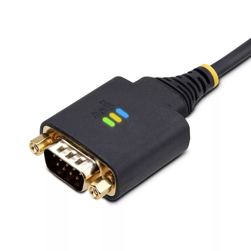StarTech.com 3 ft (1 m) USB - sarja-adapterikaapeli, COM-säilytys, vaihdettavat ruuvit/mutterit, USB-A - DB9 RS232, FTDI IC, ESD-suoja, Windows/macOS/Linux