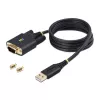 StarTech.com 3 ft (1 m) USB - sarja-adapterikaapeli, COM-säilytys, vaihdettavat ruuvit/mutterit, USB-A - DB9 RS232, FTDI IC, ESD-suoja, Windows/macOS/Linux