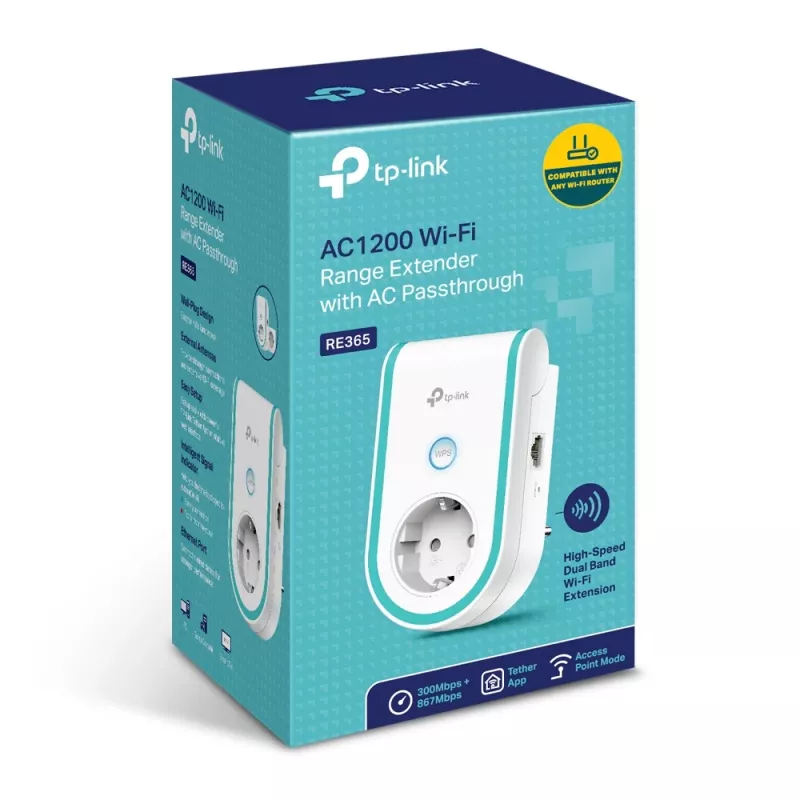 TP-Link RE365 verkkolaajennin verkkotoistin valkoinen 10, 100 Mbit/s