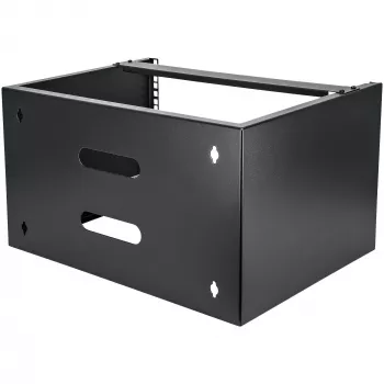 StarTech.com WALLMOUNT6 6U seinäkiinnike kytkentäpaneelille, 19 tuumaa, syvyys 35,5 cm, teräs, musta
