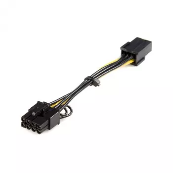 StarTech.com PCI Express 6-pin - 8-pin virtasovitinkaapeli, PCI-E (8-pin), PCI-E (6-pin), 0,155 m, uros, naaras, suora