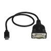StarTech.com ICUSB232C USB-C - sarjaportti -sovitinkaapeli, USB-C - RS232 DB9, 40 cm, U/U, Windows/Mac/Linux, musta
