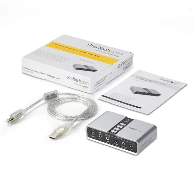 StarTech.com 7.1 USB -äänisovitin ulkoinen äänikortti SPDIF-digitaaliäänellä