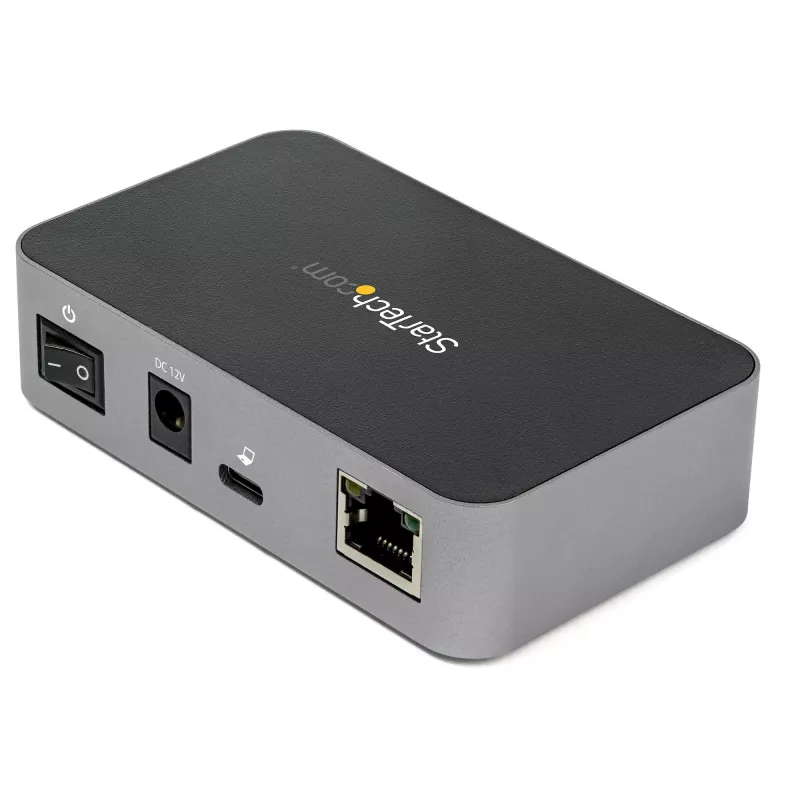 StarTech.com HB31C2A1CGS 3-porttinen USB-C-keskitin Gigabit Ethernetillä, USB 3.1 Gen 2 10 Gbps, 2x USB-A + 1x USB-C, 1 m isäntäkaapeli, virtalähteellä