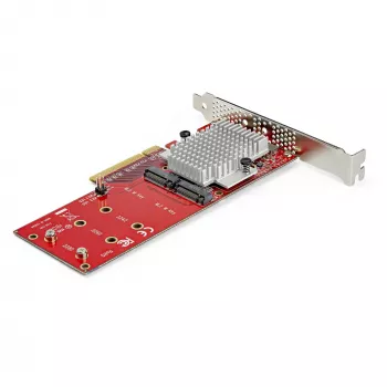 StarTech.com Dual M.2 PCIe SSD -adapterikortti – x8 / x16 Dual NVMe tai AHCI M.2 SSD PCI Express 3.0 -väylään – M.2 NGFF PCIe (M-Key) -yhteensopiva – tukee 2242, 2260, 2280 – JBOD – Mac & PC