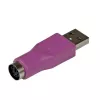 StarTech.com vara-PS/2-näppäimistö–USB-adapteri – K/M, USB A, PS/2, violetti