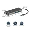 StarTech.com USB C -moniporttadapteri – USB-C-matkatelakka 4K HDMI:llä, 3x USB 3.0 -keskitin, SD/SDHC, GbE, 60W PD 3.0 -läpivienti – USB Type-C/Thunderbolt 3 – korvaa DKT30CSDHPD