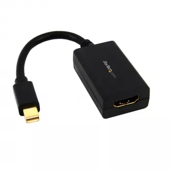 StarTech.com MDP2HDMI Mini DisplayPort–HDMI-sovitin, passiivinen videomuunnin, 1080p (enintään 1920x1200), Thunderbolt-yhteensopiva, mDP uros – HDMI naaras, musta