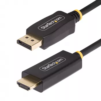StarTech.com 3 m DisplayPort–HDMI-adapterikaapeli, 4K 60 Hz HDR:llä, DP–HDMI 2.0b, aktiivinen videomuunnin, DisplayPort-työpöytä–HDMI-näyttö