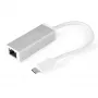 StarTech.com USB-C - Gigabit-verkkosovitin – hopea, johdollinen, USB, Ethernet, 5000 Mbit/s, hopea