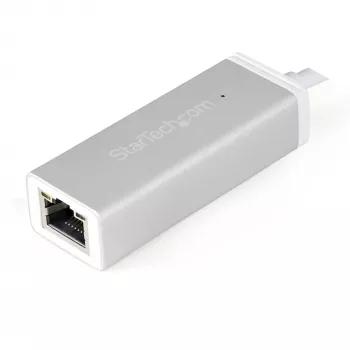 StarTech.com USB-C - Gigabit-verkkosovitin – hopea, johdollinen, USB, Ethernet, 5000 Mbit/s, hopea