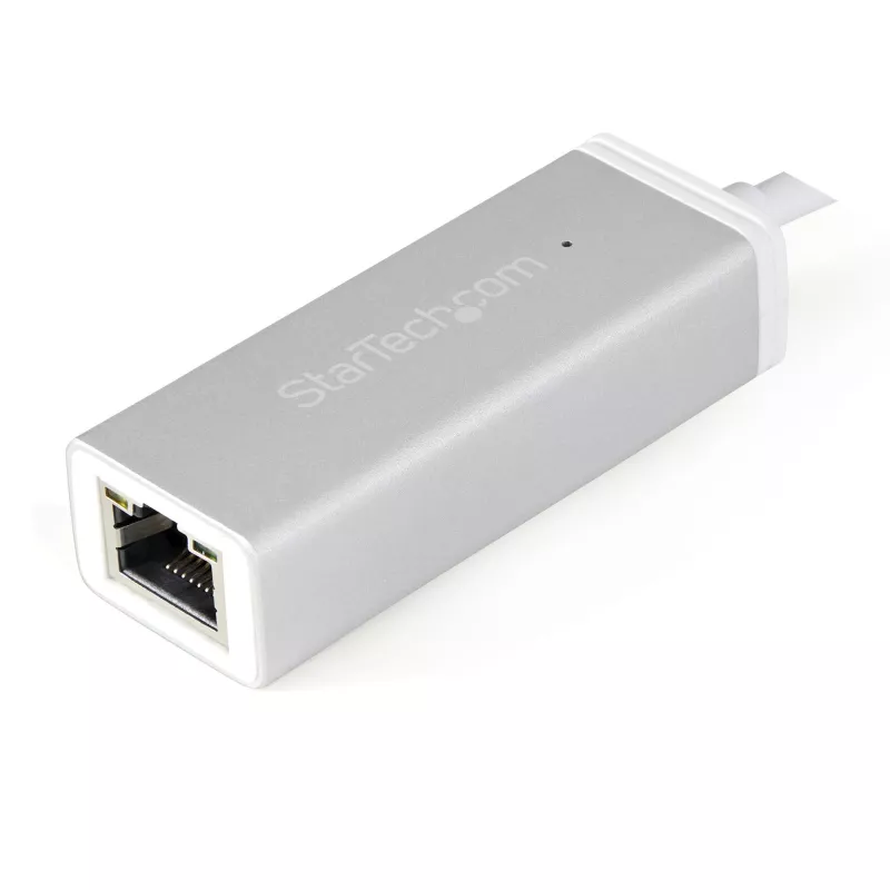 StarTech.com USB-C - Gigabit-verkkosovitin – hopea, johdollinen, USB, Ethernet, 5000 Mbit/s, hopea