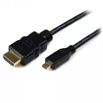 StarTech.com HDADMM2M High Speed HDMI–Micro HDMI -kaapeli Ethernetillä, M/M, 2 m, 34 AWG, kullatut liittimet, musta