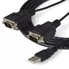 StarTech.com ICUSB2322F 2-porttinen FTDI USB–RS232-sarjaliitäntäadapterikaapeli, USB 2.0, 2,1 m, musta