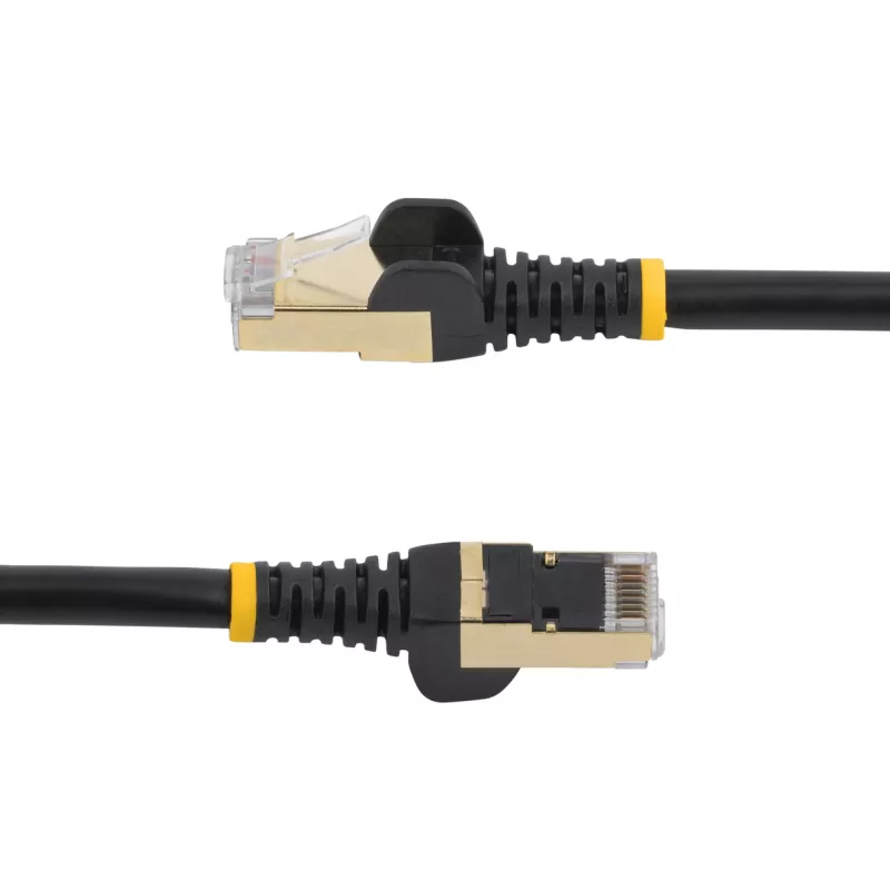 StarTech.com 10m CAT6a Ethernet-kaapeli – 10 Gigabit suojattu, snagless, RJ45, 100W PoE patchkaapeli – 10GbE STP verkkokaapeli vedonpoistolla – musta, yksittäin testattu/johdotus UL-sertifioitu/TIA