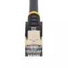 StarTech.com 10m CAT6a Ethernet-kaapeli – 10 Gigabit suojattu, snagless, RJ45, 100W PoE patchkaapeli – 10GbE STP verkkokaapeli vedonpoistolla – musta, yksittäin testattu/johdotus UL-sertifioitu/TIA